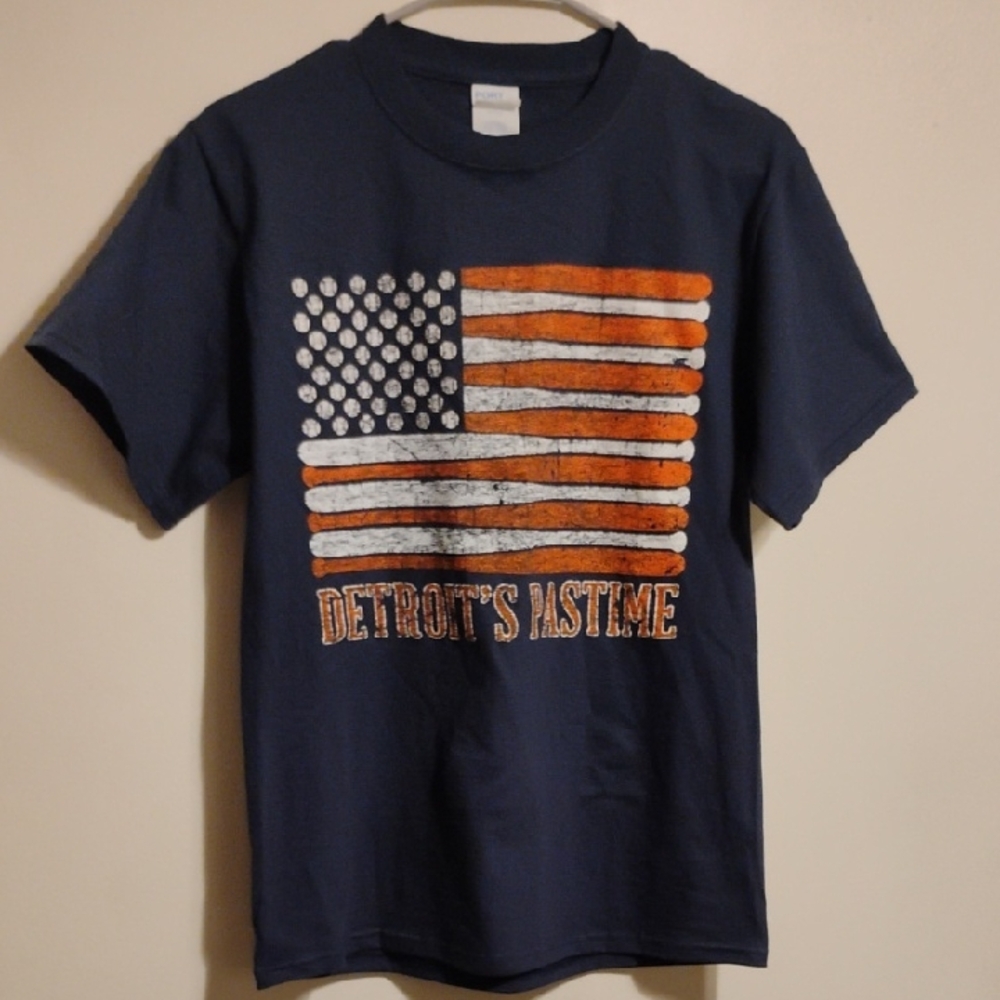 Port & Company Boys Baseball American Flag Tee | Size S | NWT